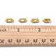 黄金のトーン六角真鍮中東ラインストーンブリッジスペーサー  ニッケルフリー  約4.5 mm幅  長さ11mm  厚さ2.5mm  穴：1mm  2の穴 X-RSB021NF-3-4