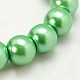 Perlas sueltas redondas de vidrio para la fabricación de artesanías de collar de joyería X-HY-8D-B64-1