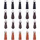 PandaHall Elite 20 pcs 4 Styles Leather Zipper Pull Zipper Tags Fixer Pull Replacement Zipper Heads for Boot Jacket Luggage Handbags Bags Purse Jacket Repair FIND-PH0015-49-1