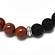 Perles naturelles jaspe rouge étirer bracelets BJEW-R309-02-A07-2