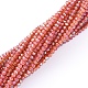 Electroplate Glass Beads Strands EGLA-F149-FR-01-2