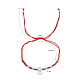 Фэн-шуй регулируемые браслеты из плетеных бусин из нейлонового шнура BJEW-JB04976-01-2