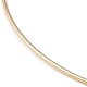 真鍮リンクネックレス作り用  ミニマリズムの硬いネックレス  リング  ゴールドカラー  5-1/4インチ（13.5cm）  穴：4mm KK-R151-01G-2