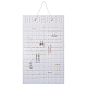 HOBBIESAY 1Pcs 685mm Felt Hanging Earring Storage Bags with 150 Grids Old Lace White Rectangle Storage Bags Over the Door Jewelry Organizer Wall Mounted for Earrings Necklace Bracelet Ring Display AJEW-WH0020-36A-1