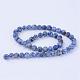 Fili di perle di diaspro macchia blu naturale G-Q462-10mm-06-2