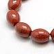 Oval Natural Red Jasper Beads Strands G-P062-06-3