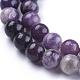 Fili di perle di pietra mica naturale di lepidolite / viola G-K415-8mm-4