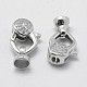 925 Sterling Silver Cubic Zirconia Lobster Claw Clasps STER-K169-02P-2