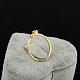 Bague coeur en argent plaqué or véritable avec zircon cubique RJEW-EE0001-022E-5