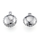 Brass Pave Clear Cubic Zirconia Charms KK-L207-017P-1