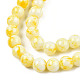 Chapelets de perles en verre peint X-GLAA-R139-8mm-17-2