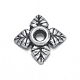 Antique Silver Tibetan Silver Flower Bead Caps X-AA0551-2