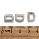 304 Stainless Steel Letter Charms STAS-O072-D-3
