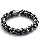 Titanium Steel Skull Link Chain Bracelet for Men WG51201-02-1