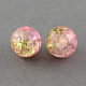 Spray Painted Crackle Glass Beads Strands CCG-Q002-16mm-03-1