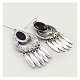 Fashion Alloy Leaf Pendant Chandelier Earrings EJEW-N0020-011A-02-4