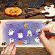 GLOBLELAND 4Pcs Halloween Clear Stamp Ghosts Silicone Clear Stamp Skeletons Scarecrow Pumpkins Rubber Stamps for Scrapbook Journal Card Making 4.3 x 6.3 Inch DIY-GL0004-01C-2