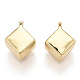 Brass Rhombus Thick Hoop Earrings for Women EJEW-F303-05G-4