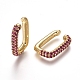 Brass Micro Pave Cubic Zirconia Cuff Earrings EJEW-L234-55-G-2