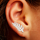 Anattasoul 9 paires 9 style feuille & serpent & triangle & coeur & flèche boucles d'oreilles pendantes en alliage EJEW-AN0002-02-4