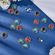 Gorgecraft 21 set boucle en métal rouge turquoise 20 mm boutons à vis synthétiques turquoise boutons œil de chat concho remplacement boucle en alliage vintage pour bricolage cuir artisanat tissus couture décoration FIND-GF0005-34-4