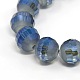 Faceted Rainbow Color Plated Frosted Glass Round Beads Strands X-EGLA-F080-B03-1