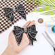CHGCRAFT 2Pcs Resin Rhinestone Bowknot Shoes Decoration Charms No Clip No Strap Black Rhinestone Bow Shoes Decoration for Wedding Bridesmaid Shoe High Heels Leather Shoe Casual Shoe FIND-CA0004-74-3