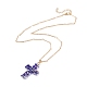 Collier pendentif croix étincelante pour femme NJEW-TA00015-01-2