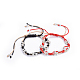 Verstellbare Nylonschnur geflochtene Perlen Armbänder Sets BJEW-JB04416-1