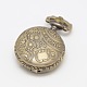 Vintage Flat Round Carved Horse Alloy Quartz Watch Heads for Pocket Watch Pendant Necklace Making WACH-M109-04-3