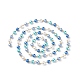 Catena di perle di vetro fatta a mano AJEW-JB01134-01-4