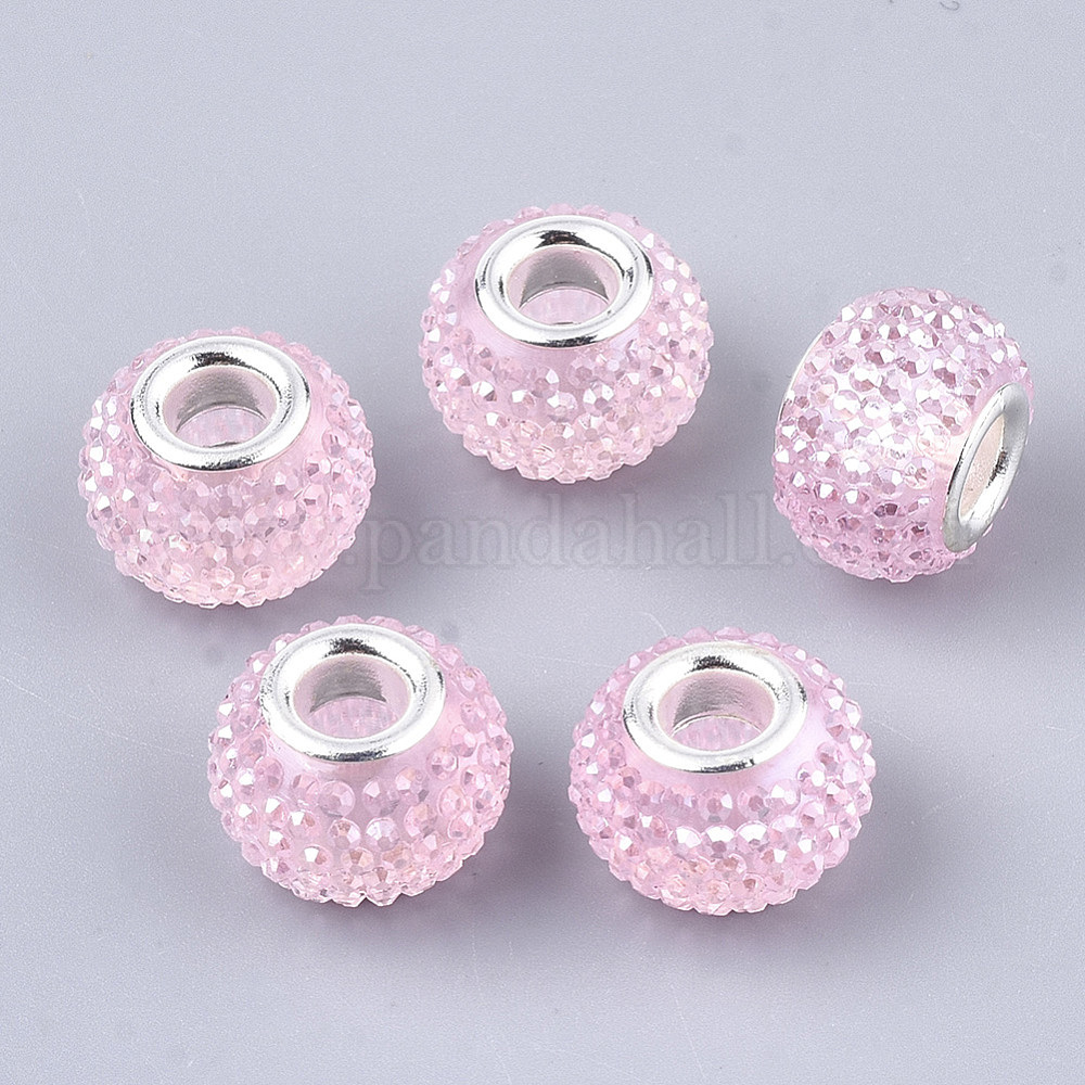 Wholesale Resin Rhinestone European Beads