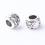 Tibetan Style Alloy Beads, Column, Cadmium Free & Lead Free, Antique Silver, 7.5x5.5mm, Hole: 3.5~4mm, about 1110pcs/1000g