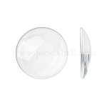 Cabochons en verre transparent, plat rond, clair, 45x8mm
