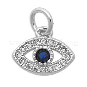 Латунные микропаве прозрачные кубические циркониевые подвески KK-T030-LA846-1X3