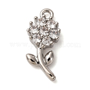 Латунные микро проложить кубического циркония подвески KK-I276-04P-02