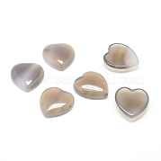 Серый натуральный агата кабошоны G-T029-18X15mm-12