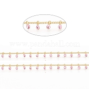 Латунная цепочка из бисера ручной работы CHC-G011-07G-06