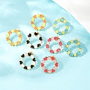 Серьги-гвоздики из нержавеющей стали 304 с эмалью EJEW-K268-18G