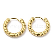 Серьги-кольца из витой веревки из нержавеющей стали 304 EJEW-I286-01G