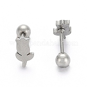 Серьги-штанги для хрящей из нержавеющей стали 201 EJEW-R147-39