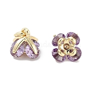 Латунные микро проложить кубического циркония подвески KK-C051-14G-05