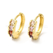 Серьги-кольца с кубическим цирконием EJEW-E270-22G