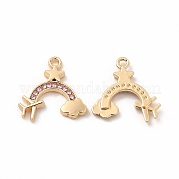 Подвески со стразами из экологически чистого сплава FIND-A025-17G-01