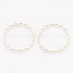 Messing Verbinderring, Cadmiumfrei und Nickel frei und Bleifrei, echtes 18k vergoldet, Ring, 24.5x24.5x1 mm