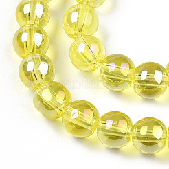 Chapelets de perles en verre transparent électrolytique&nbsp;LS-GLAA-T032-T6mm-AB12
