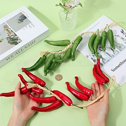 2 Stück 2 Farben Schaumstoff-Simulations-Chili-Hängedekorationen&nbsp;AJEW-GF0009-60