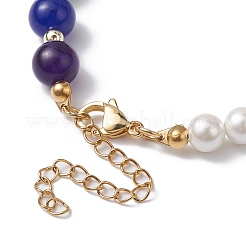 Pulsera con cuentas de piedras preciosas mixtas naturales y sintéticas con tema de chakra&nbsp;BJEW-JB10163
