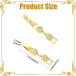 6 fermoir pliant en laiton et strass bicolore&nbsp;FIND-CJ0005-97