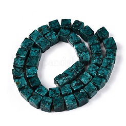 Gefärbte natürliche Sesam Jaspis / Kiwi Jaspis Perlen Stränge&nbsp;G-T139-8x8-42C
